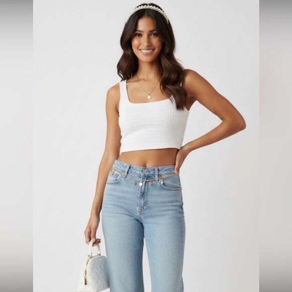 Zara Tops - New Zara Textured Crop Top